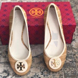 Tory  Burch Reva Raffia Woven Ballet Flats